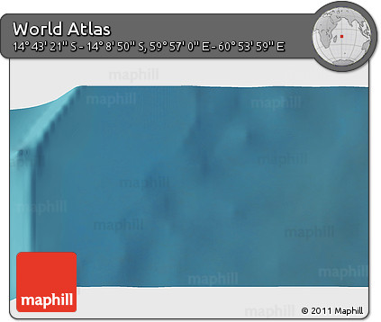 Satellite 3D Map of the Area around 14° 26' 6" S, 60° 25' 29" E