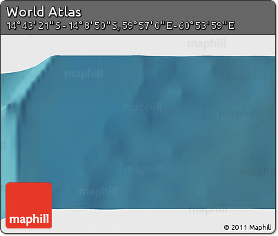 Satellite 3D Map of the Area around 14° 26' 6" S, 60° 25' 29" E