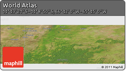 Satellite Panoramic Map of the Area around 14° 26' 6" S, 66° 13' 29" W