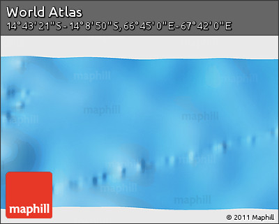 Physical 3D Map of the Area around 14° 26' 6" S, 67° 13' 29" E