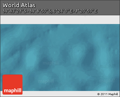 Satellite 3D Map of the Area around 14° 26' 6" S, 6° 52' 30" E