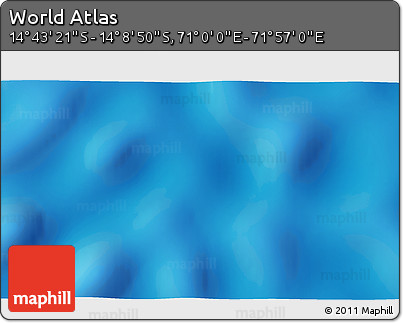Physical 3D Map of the Area around 14° 26' 6" S, 71° 28' 29" E