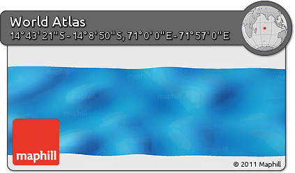 Physical Panoramic Map of the Area around 14° 26' 6" S, 71° 28' 29" E