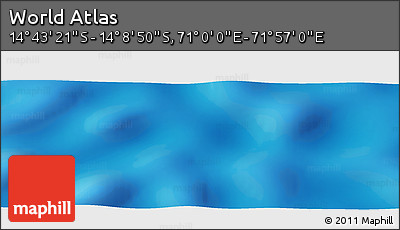 Physical Panoramic Map of the Area around 14° 26' 6" S, 71° 28' 29" E
