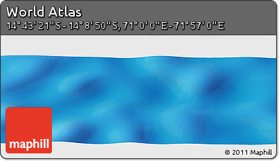 Physical Panoramic Map of the Area around 14° 26' 6" S, 71° 28' 29" E