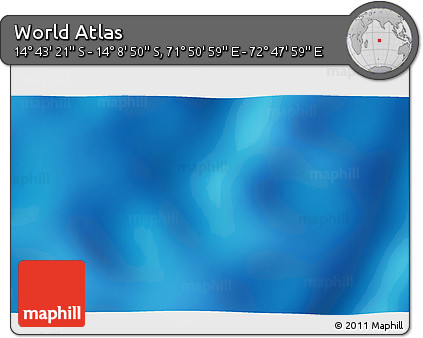 Shaded Relief 3D Map of the Area around 14° 26' 6" S, 72° 19' 29" E