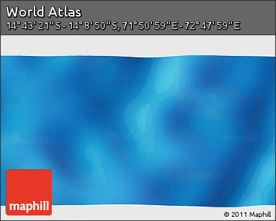 Shaded Relief 3D Map of the Area around 14° 26' 6" S, 72° 19' 29" E