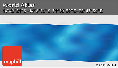 Physical Panoramic Map of the Area around 14° 26' 6" S, 72° 19' 29" E