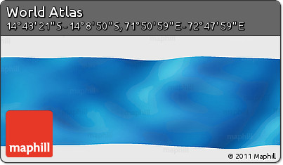 Physical Panoramic Map of the Area around 14° 26' 6" S, 72° 19' 29" E