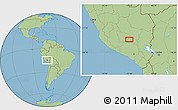 Savanna Style Location Map of the area around 14° 26' 6" S, 72° 10' 30" W