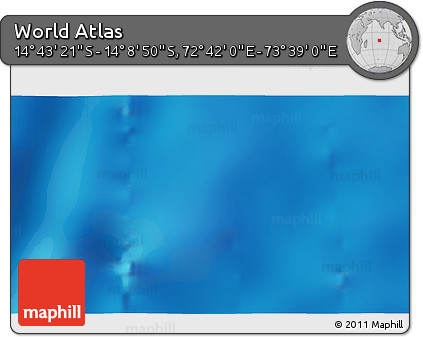 Physical 3D Map of the Area around 14° 26' 6" S, 73° 10' 30" E