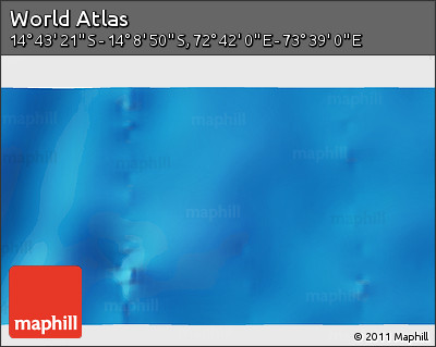 Physical 3D Map of the Area around 14° 26' 6" S, 73° 10' 30" E