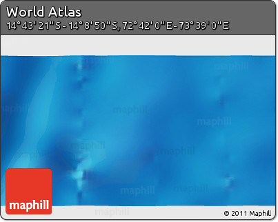 Physical 3D Map of the Area around 14° 26' 6" S, 73° 10' 30" E