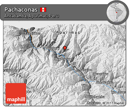 Physical 3D Map of Pachaconas