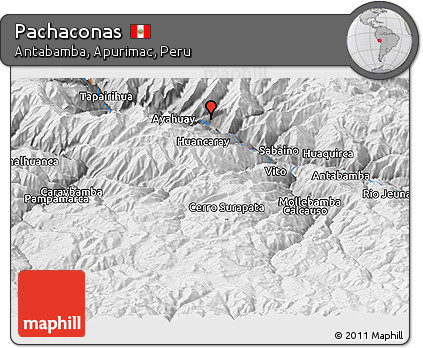 Physical Panoramic Map of Pachaconas
