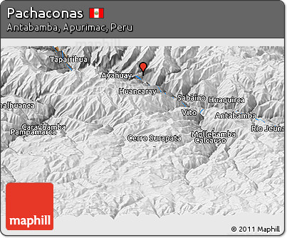 Physical Panoramic Map of Pachaconas