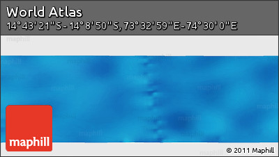 Physical Panoramic Map of the Area around 14° 26' 6" S, 74° 1' 30" E