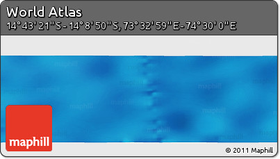 Physical Panoramic Map of the Area around 14° 26' 6" S, 74° 1' 30" E