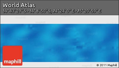 Physical Panoramic Map of the Area around 14° 26' 6" S, 74° 52' 30" E