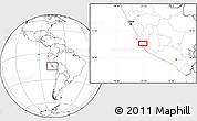 Blank Location Map of the area around 14° 26' 6" S, 75° 34' 29" W