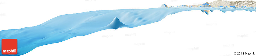 Shaded Relief Horizon Map of the Area around 14° 26' 6" S, 76° 25' 30" W Shaded Relief Horizon Map of the Area around 14° 26' 6" S, 76° 25' 30" W