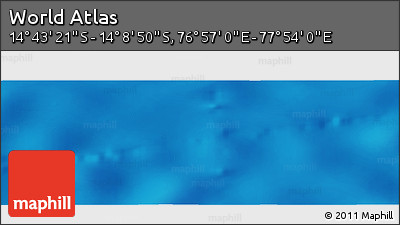 Physical Panoramic Map of the Area around 14° 26' 6" S, 77° 25' 30" E