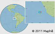Savanna Style Location Map of the area around 14° 26' 6" S, 78° 58' 29" W