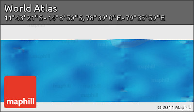 Physical Panoramic Map of the Area around 14° 26' 6" S, 79° 7' 30" E