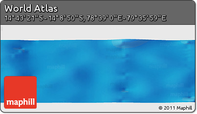 Physical Panoramic Map of the Area around 14° 26' 6" S, 79° 7' 30" E