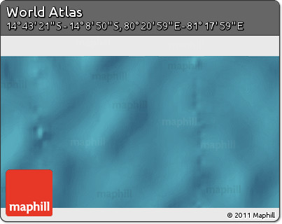 Satellite 3D Map of the Area around 14° 26' 6" S, 80° 49' 29" E