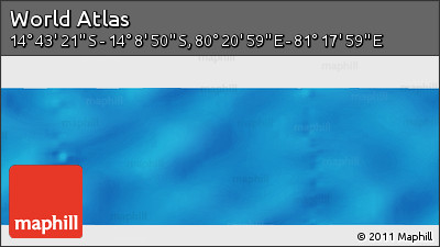 Physical Panoramic Map of the Area around 14° 26' 6" S, 80° 49' 29" E