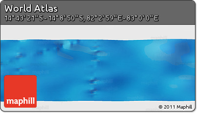 Physical Panoramic Map of the Area around 14° 26' 6" S, 82° 31' 30" E