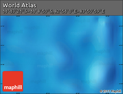 Physical Map of the Area around 14° 26' 6" S, 83° 22' 30" E