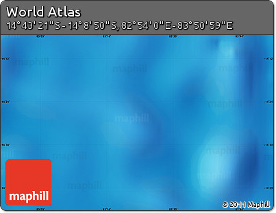 Physical Map of the Area around 14° 26' 6" S, 83° 22' 30" E