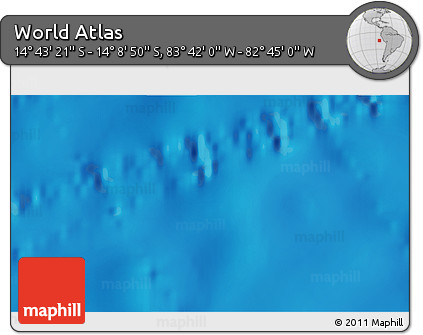 Shaded Relief 3D Map of the Area around 14° 26' 6" S, 83° 13' 29" W