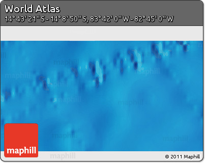 Shaded Relief 3D Map of the Area around 14° 26' 6" S, 83° 13' 29" W