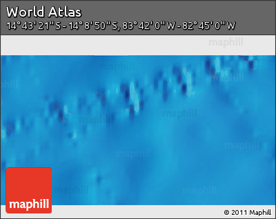Shaded Relief 3D Map of the Area around 14° 26' 6" S, 83° 13' 29" W