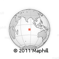 Outline Map of the Area around 14° 26' 6" S, 85° 55' 30" E, rectangular outline