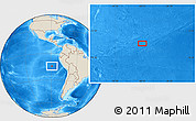 Shaded Relief Location Map of the area around 14° 26' 6" S, 89° 10' 30" W