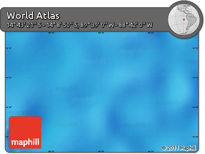 Physical Map of the Area around 14° 26' 6" S, 89° 10' 30" W