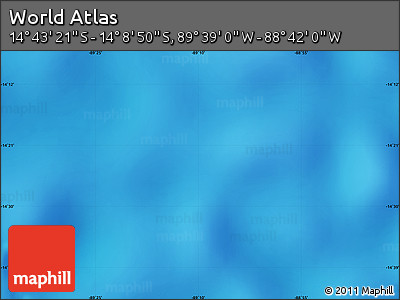 Physical Map of the Area around 14° 26' 6" S, 89° 10' 30" W