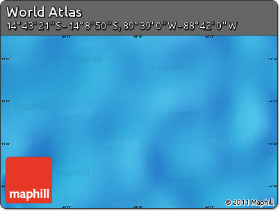 Physical Map of the Area around 14° 26' 6" S, 89° 10' 30" W