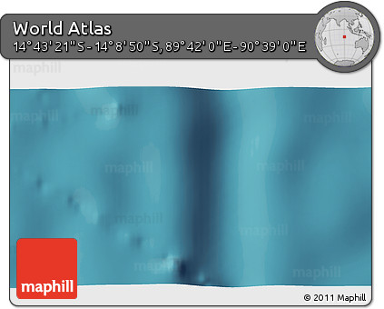 Satellite 3D Map of the Area around 14° 26' 6" S, 90° 10' 30" E