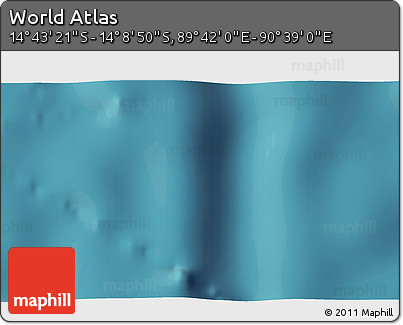 Satellite 3D Map of the Area around 14° 26' 6" S, 90° 10' 30" E