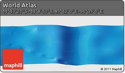 Physical Panoramic Map of the Area around 14° 26' 6" S, 90° 10' 30" E