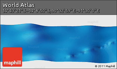 Physical Panoramic Map of the Area around 14° 26' 6" S, 91° 1' 30" E