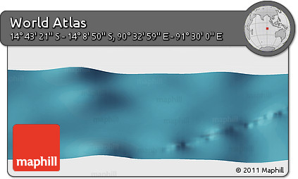 Satellite Panoramic Map of the Area around 14° 26' 6" S, 91° 1' 30" E