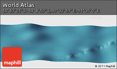 Satellite Panoramic Map of the Area around 14° 26' 6" S, 91° 1' 30" E