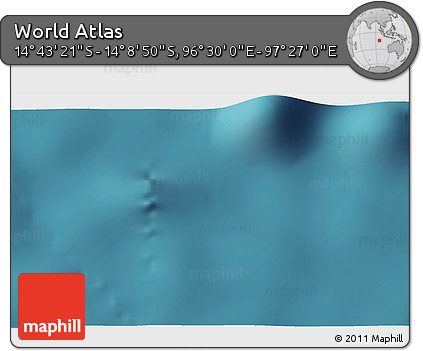 Satellite 3D Map of the Area around 14° 26' 6" S, 96° 58' 29" E