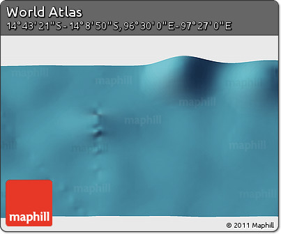 Satellite 3D Map of the Area around 14° 26' 6" S, 96° 58' 29" E